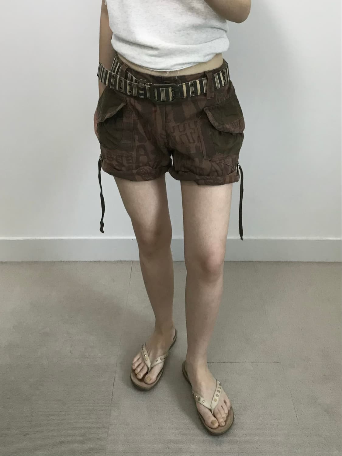 빈티지 투웨이 패턴 카고 팬츠 상품이미지1