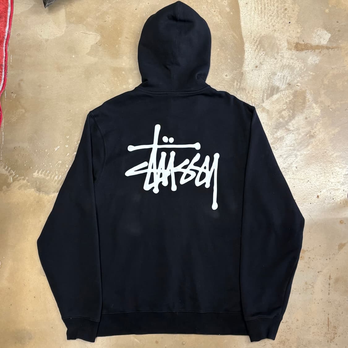 M 스투시 베이직 블랙 후드집업 상품이미지3