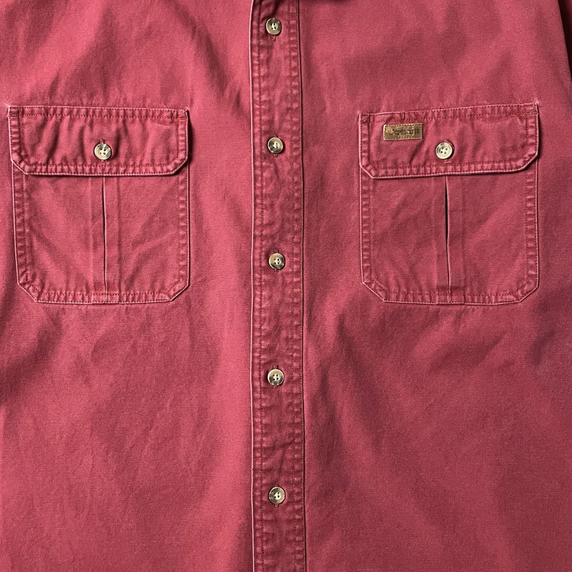 CARHARTT 칼하트 빈티지 레드 코튼 워크셔츠 A00339 상품이미지3