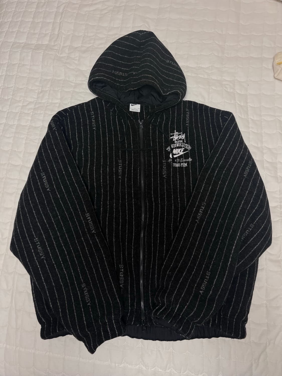 [XL] 나이키 x 스투시 울 스트라이프 자켓 상품이미지1