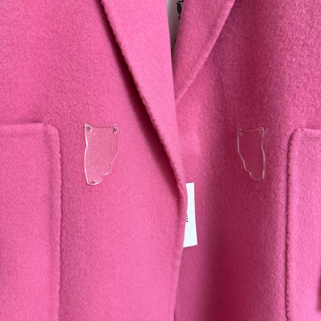 럭키슈에뜨 럭키슈에트 럭키걸 장윤주 콜라보 핑크 코트 36사이즈/새상품 상품이미지2