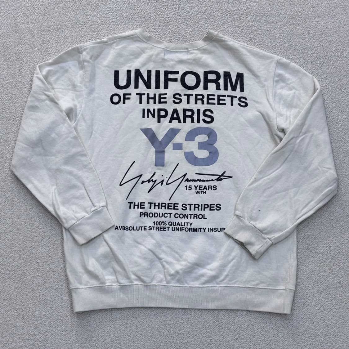 실측확인 요지야마모토 맨투맨 티셔츠 0319E 상품이미지2