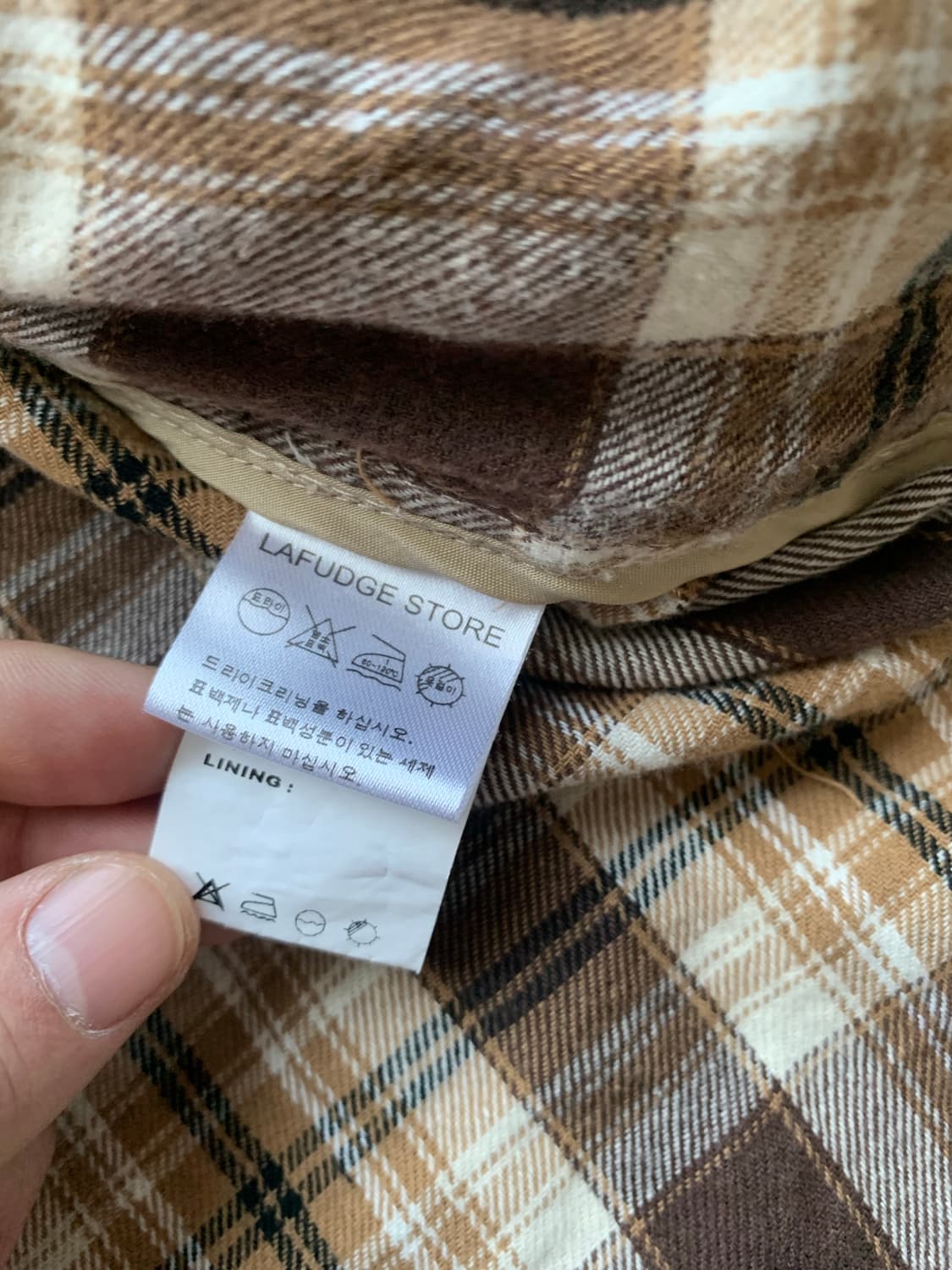 라퍼지스토어 코듀로이 칼라 빅 오버 체크 셔츠자켓L 상품이미지6
