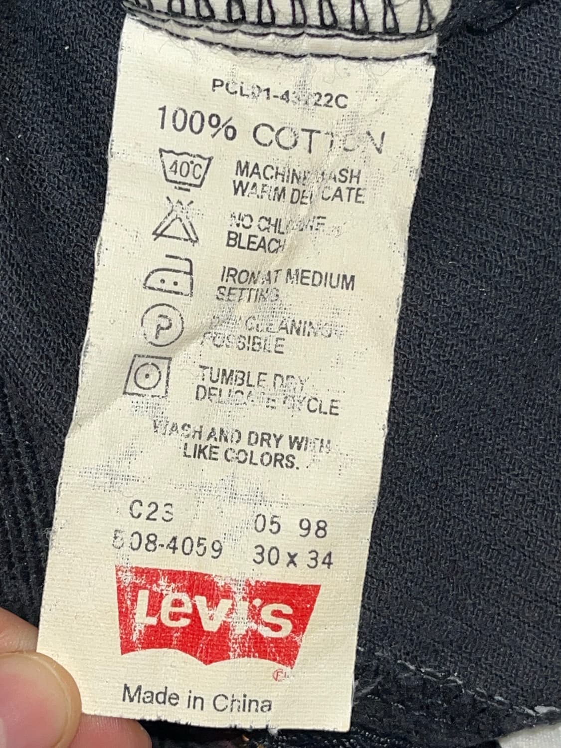 리바이스 508 코듀로이 골덴 팬츠 블랙 상품이미지5