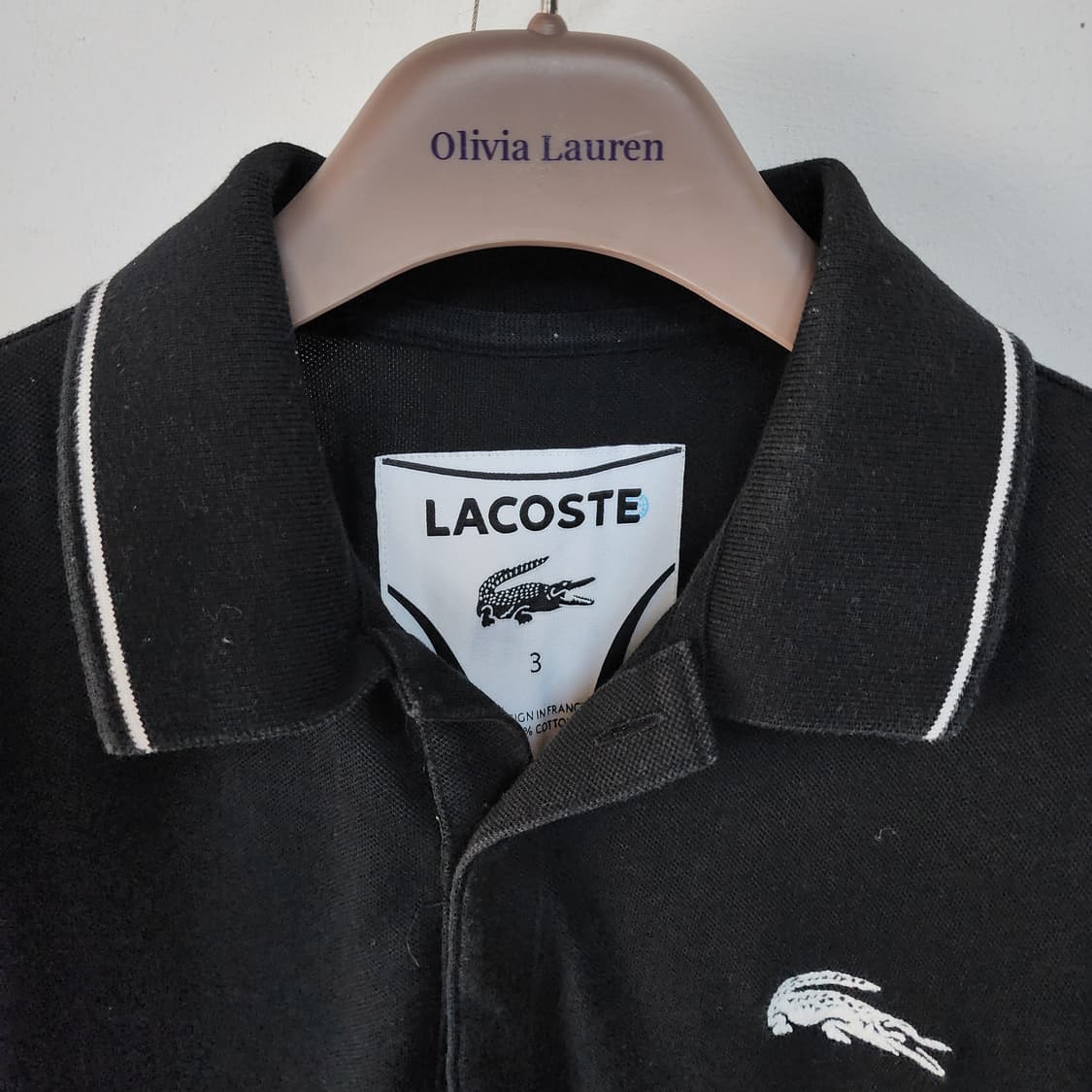 라코스테 블랙 반팔 카라티 상품이미지2