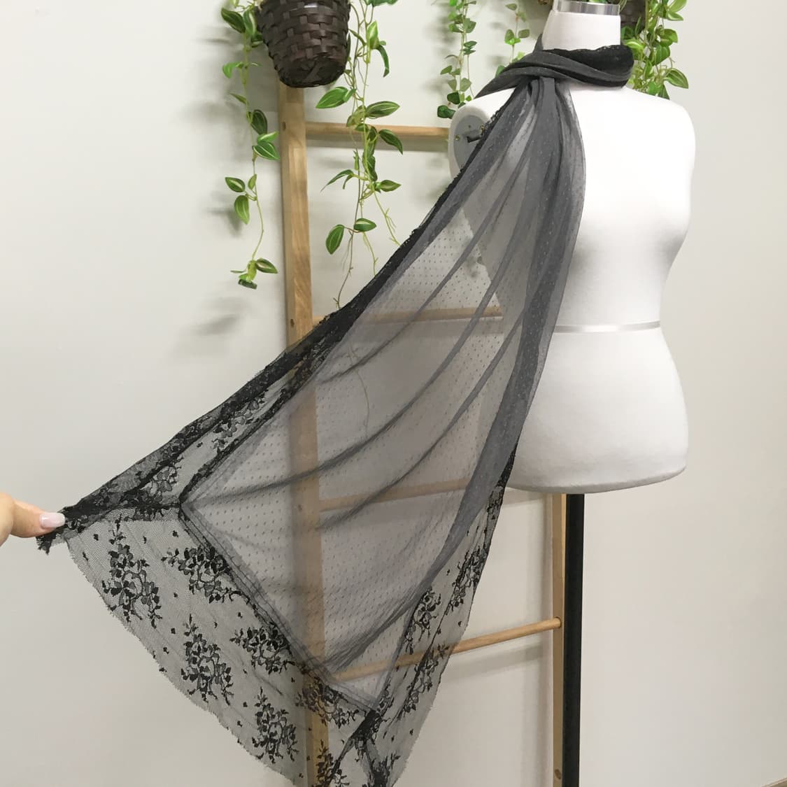 GAP/ 레이스 시스루 스카프 도트스카프 히메갸루스카프  상품이미지4