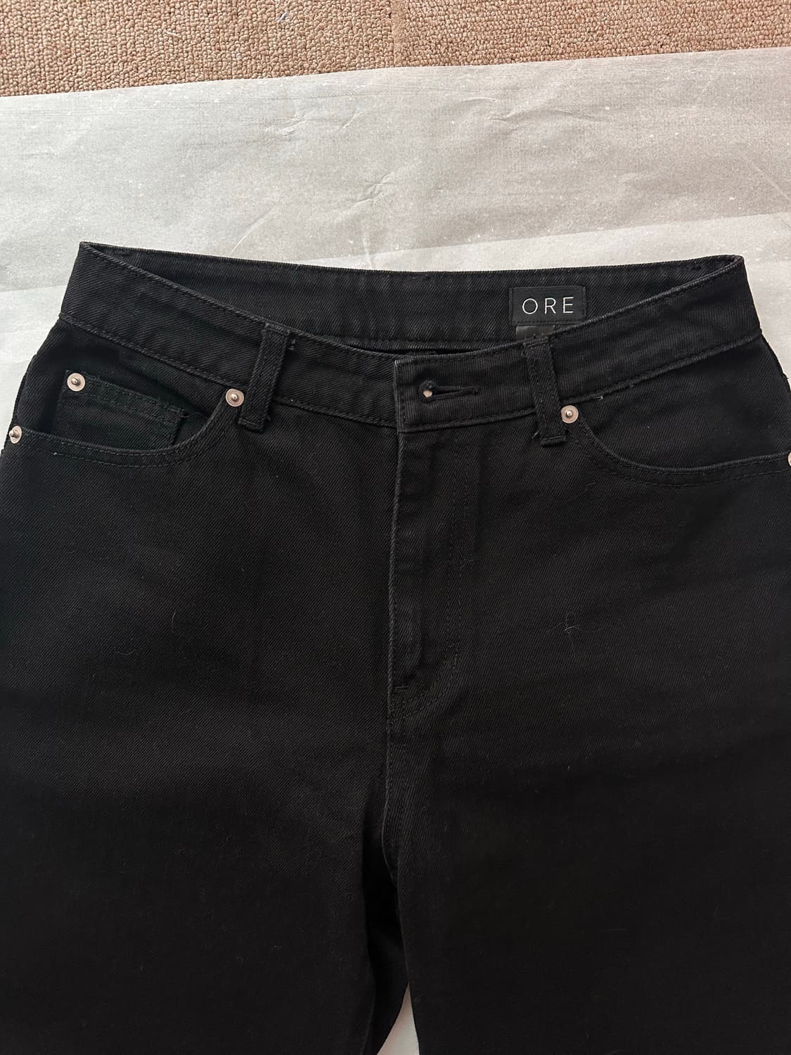 ORE 오어 블랙 데님 팬츠 1사이즈 상품이미지1