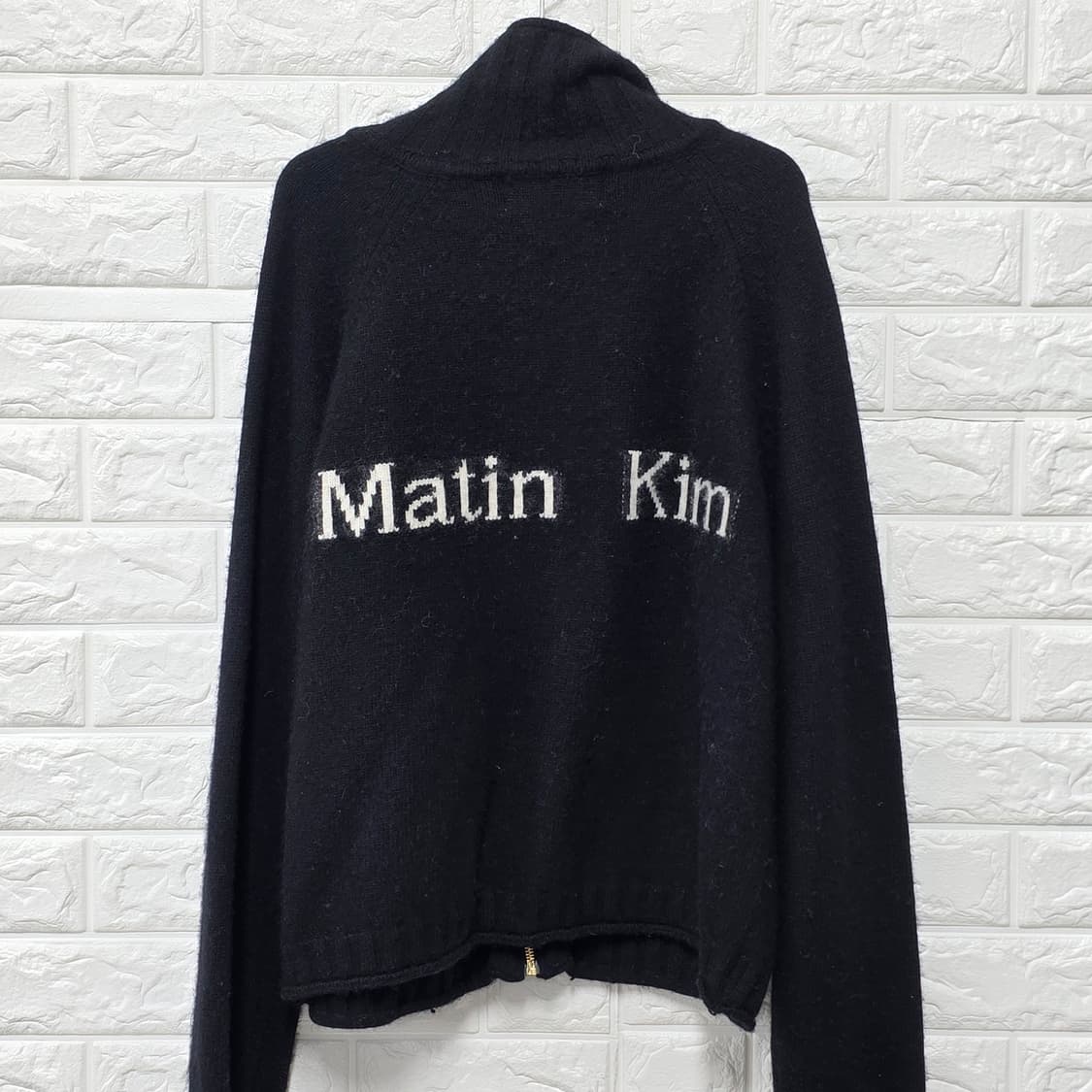 택포) 마뗑킴 블랙 집업 캐시미어 니트 집업 L 상품이미지4