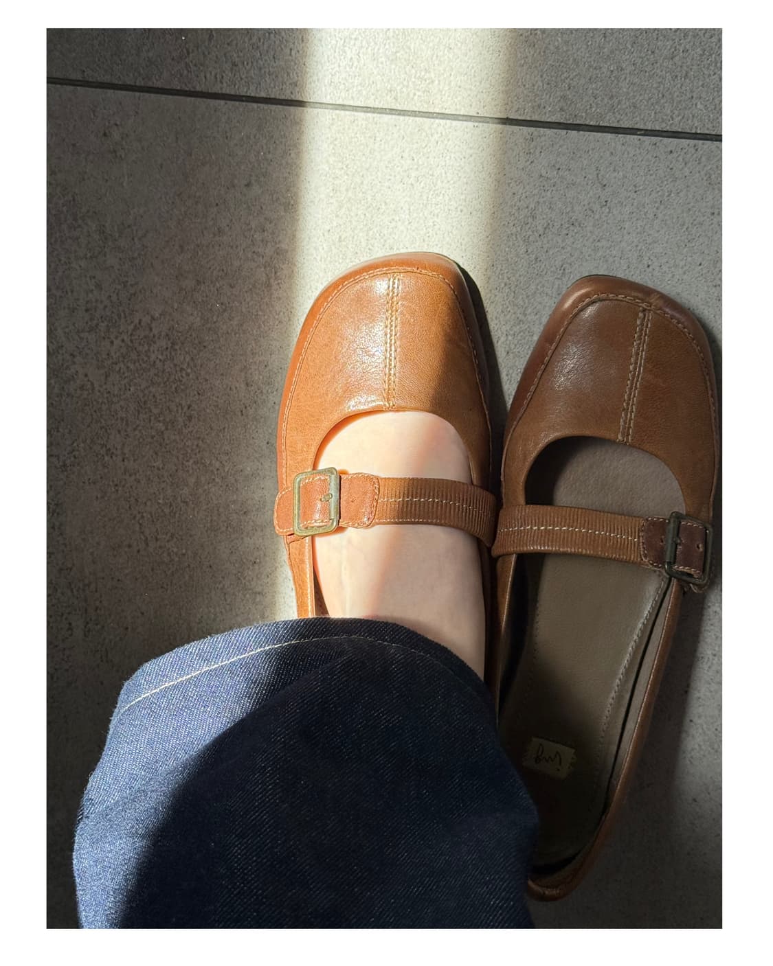 일본빈티지 ing 브라운 플랫슈즈 단화 메리제인  상품이미지1