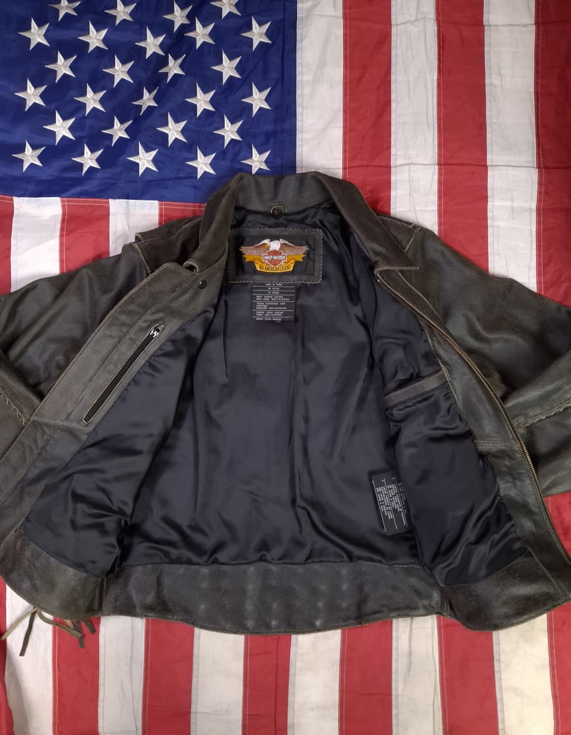 오리지날 할리데이비슨 리얼레더 이글 테슬 라이더자켓 상품이미지9
