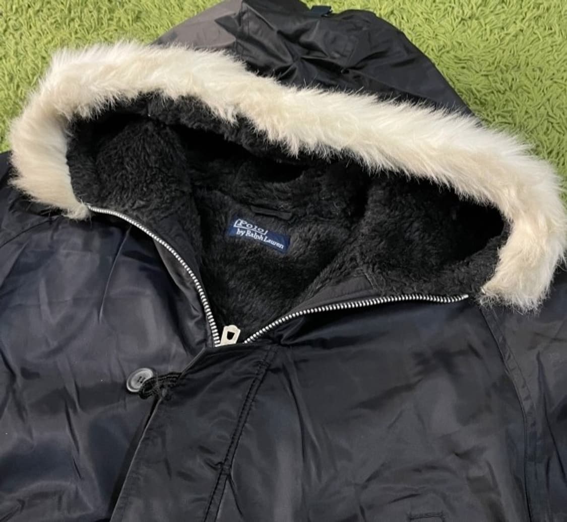 폴로 POLO 후드 퍼 패딩 자켓 105/XL 상품이미지2