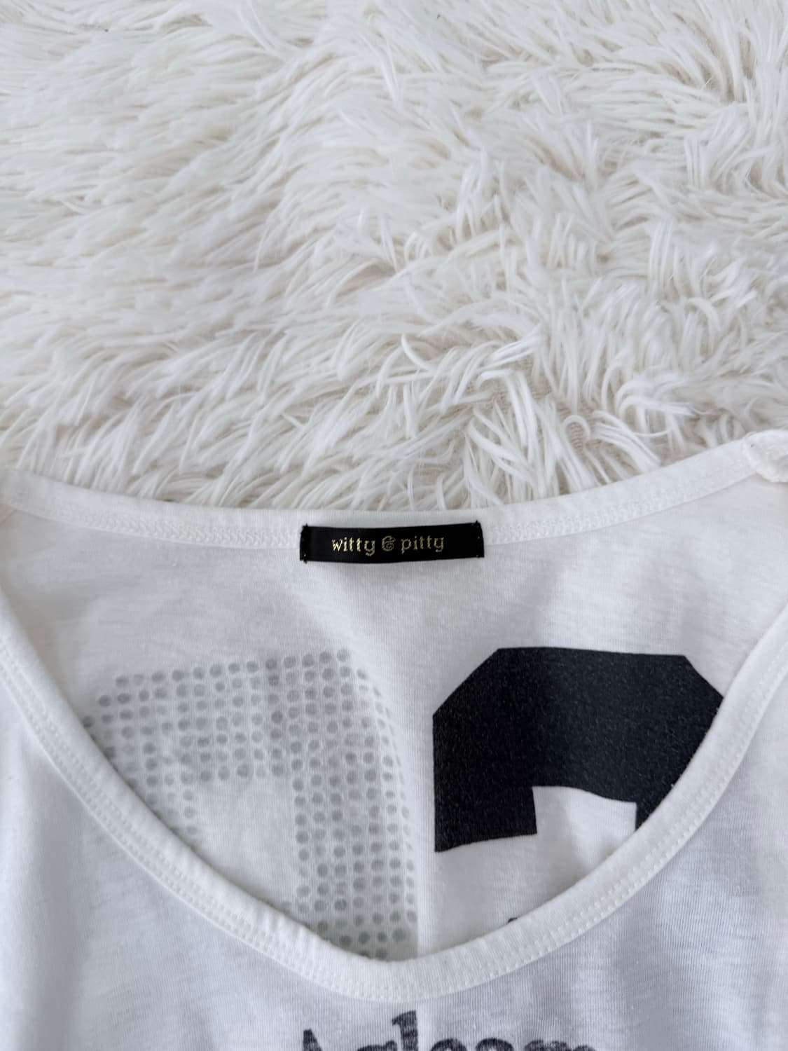 갸루 68 큐빅 화이트 슬리브 상품이미지3