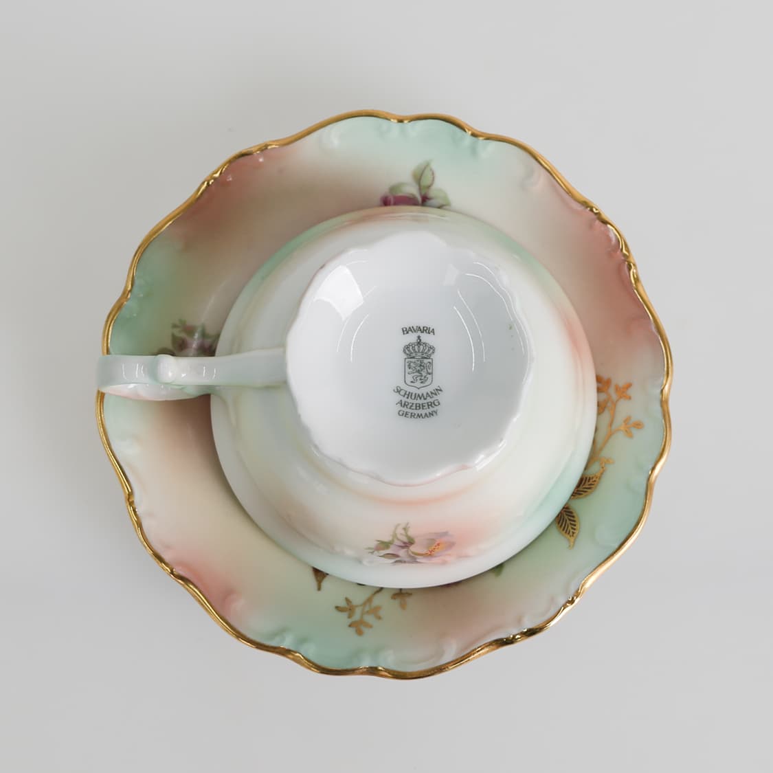Germany Schumann Arzberg Bavaria Flower Cup And Saucer 상품이미지6