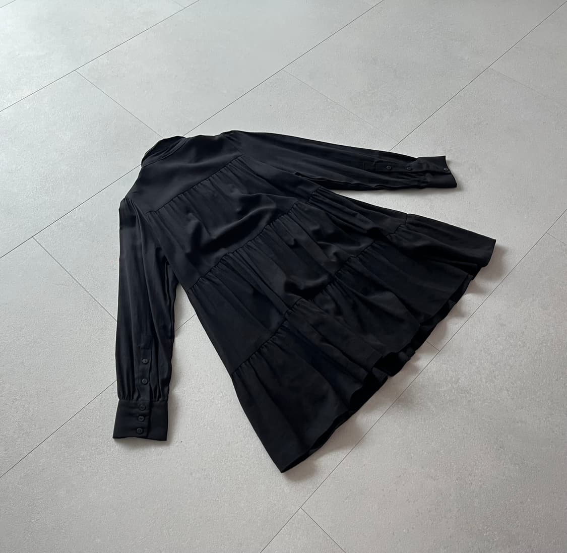 자라 셔츠 스타일 원피스 (7901/355/800) 블랙 상품이미지2