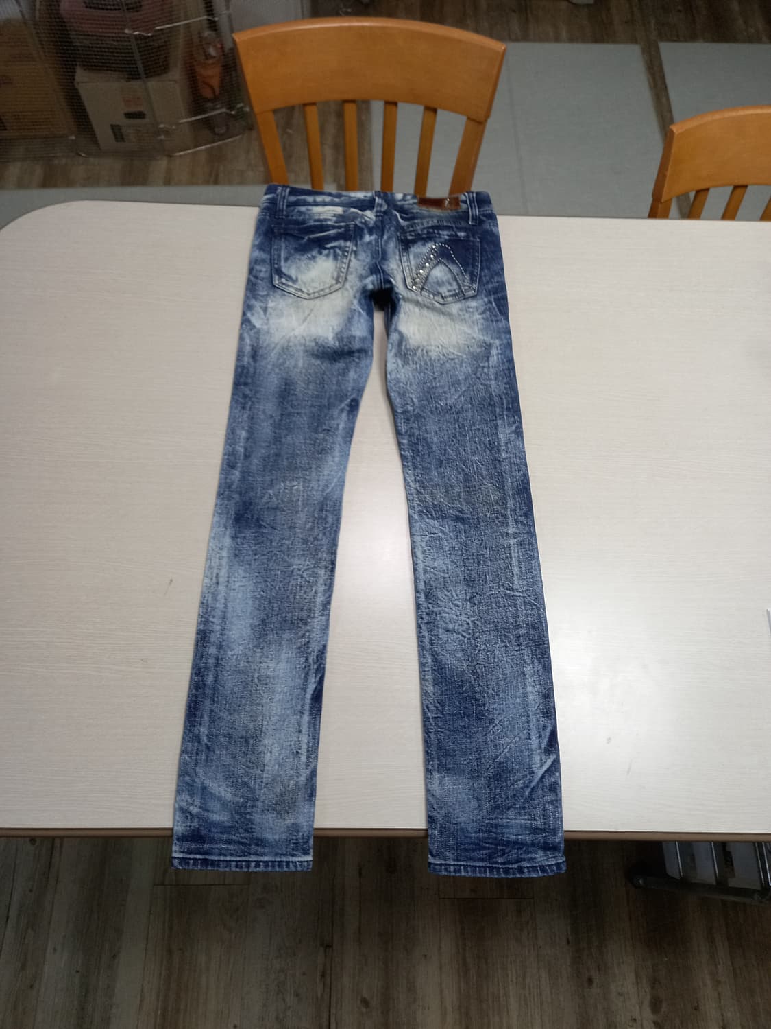 25 BUCKAROO 골반 워싱 스판 슬림일자진 25-300 상품이미지2