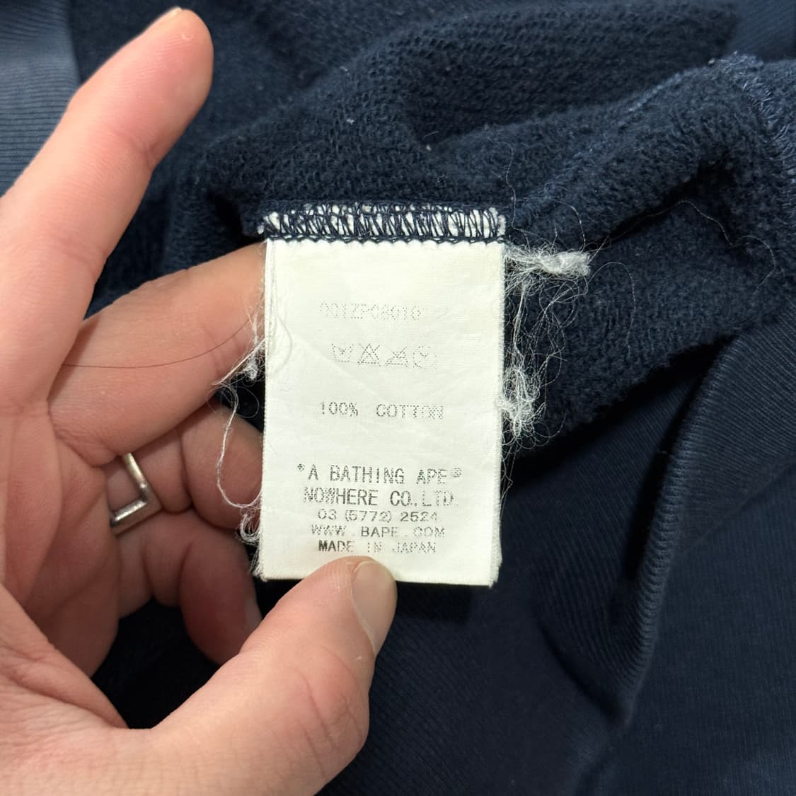 정품 베이프 텍스트 로고 프린팅 1st 반 카모 황계 샤크 풀 집업 후디 상품이미지7