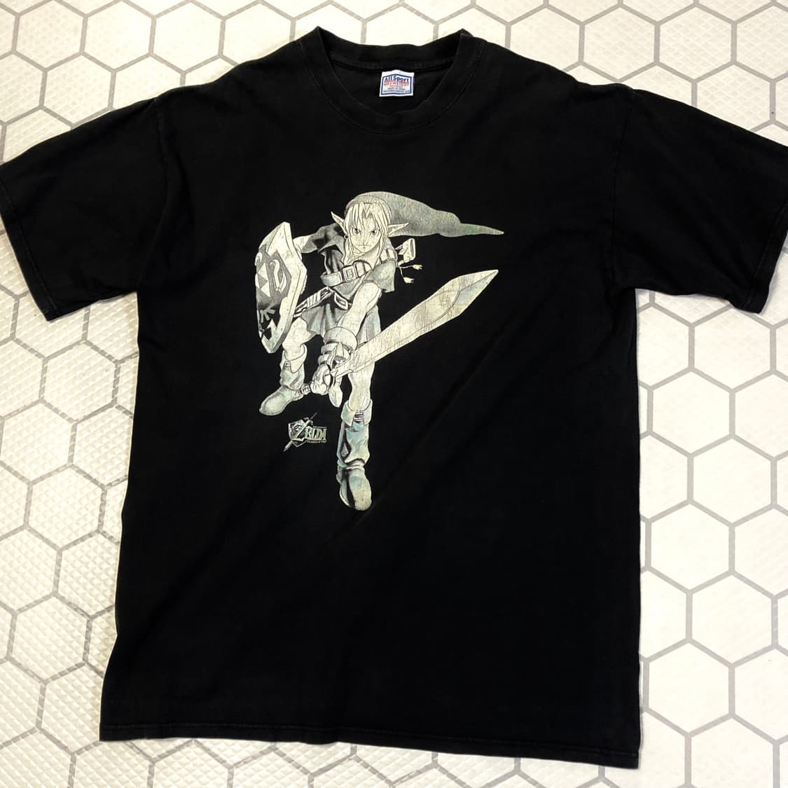 (XL) 90s 젤다의전설 시간의 오카리나 1998 프로모 티셔츠 상품이미지1