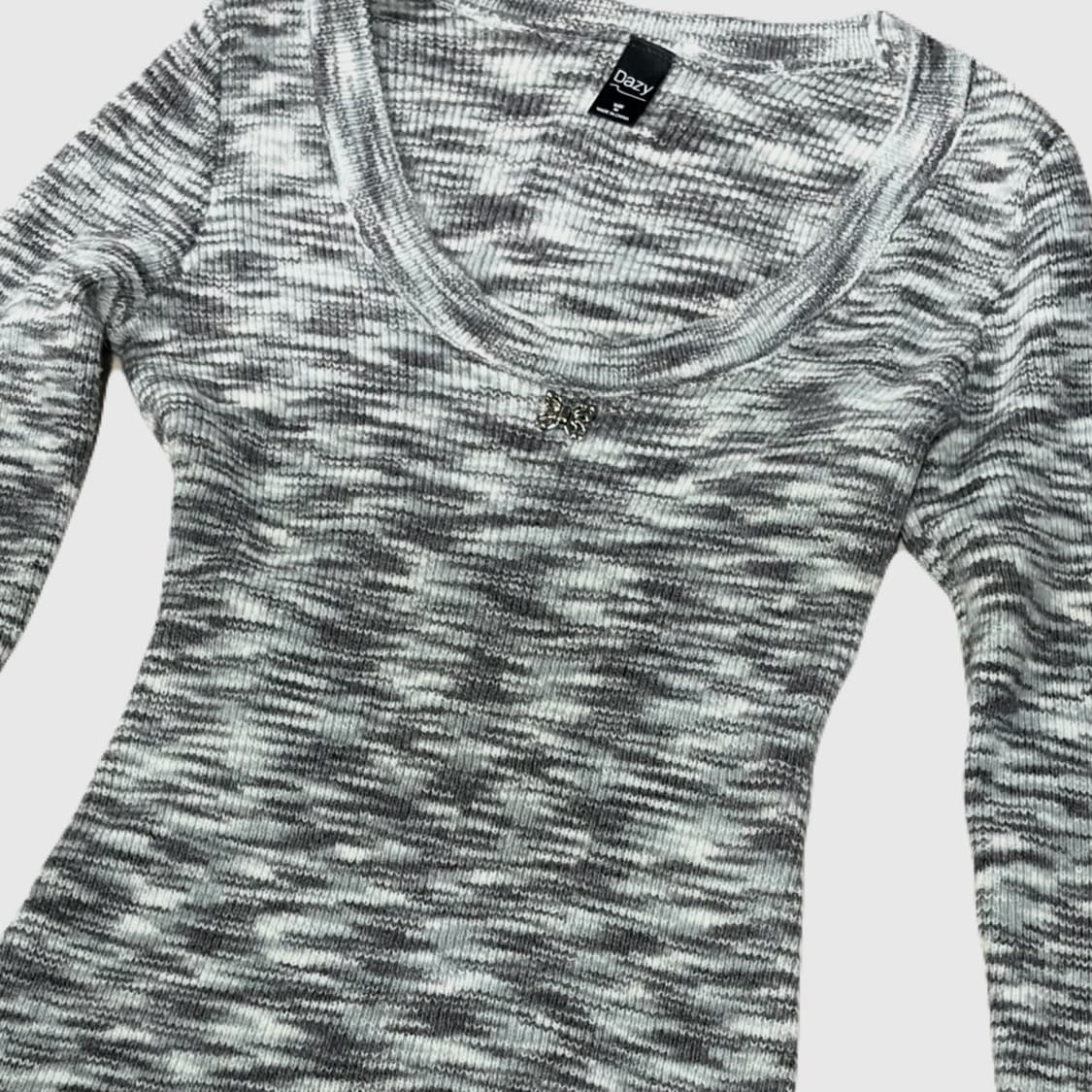 빈티지 원숄더 오프숄더 딱붙니트 ✶ y2k 갸루 오네갸루 핀터깔 그런지룩 상품이미지1