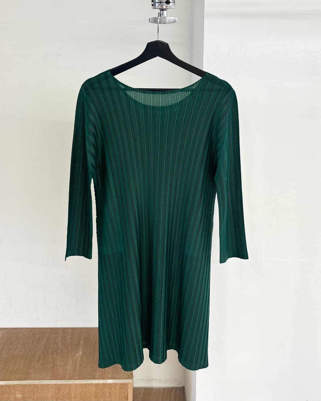 플리츠 플리즈 그린 플리츠 미디 원피스 상품이미지6