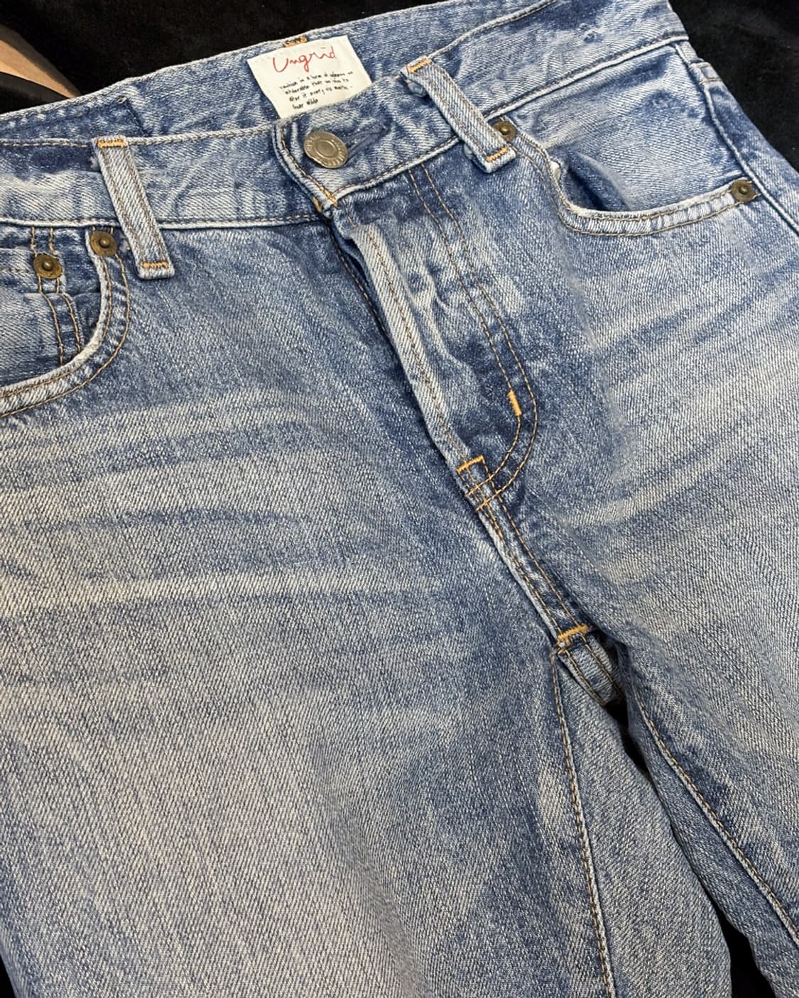 일본빈티지 UNGRID 찢청 상품이미지5