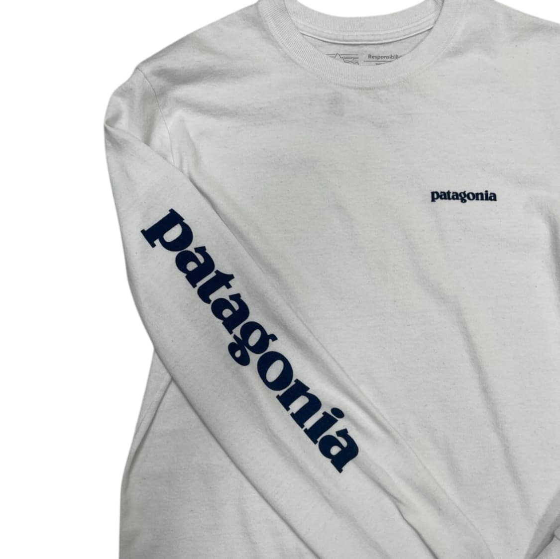 파타고니아 Patagonia 화이트 로고 롱슬리브 긴팔티셔츠 XS 상품이미지6