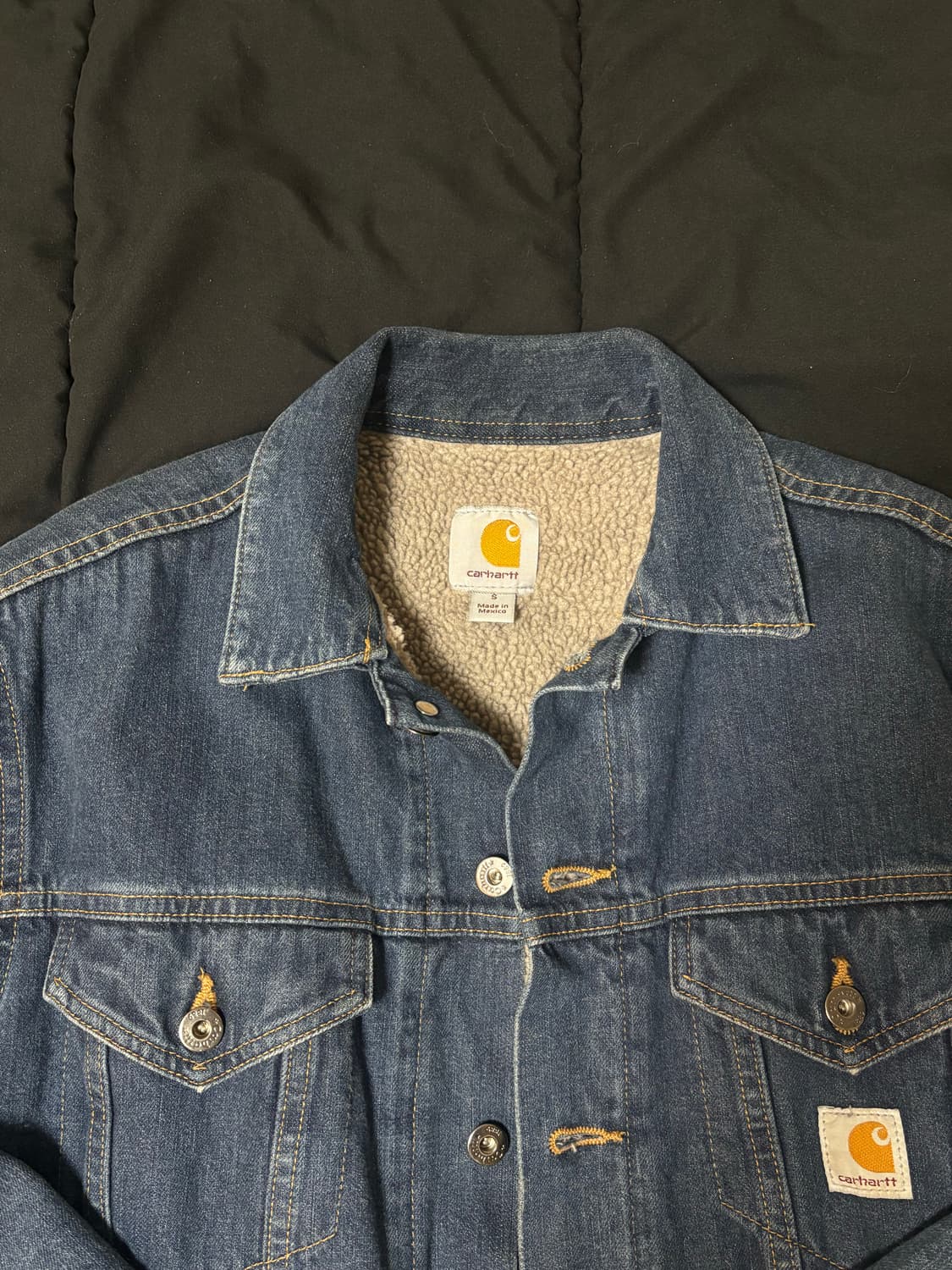 칼하트 쉐르파 데님 트러커 양털 자켓 상품이미지2