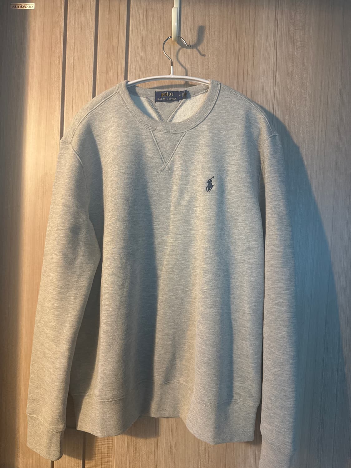 폴로 그레이 기모 스웻셔츠 상품이미지1