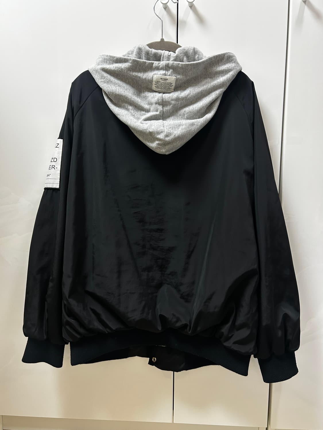 항공점퍼 후드 블랙 상품이미지2