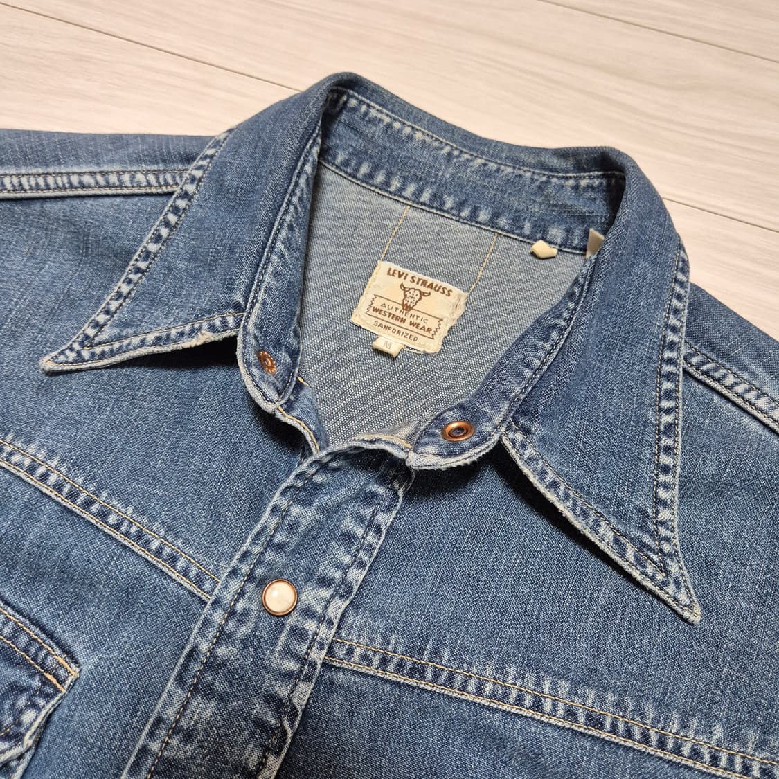 LVC 리바이스빈티지클로딩 데님웨스턴셔츠 상품이미지3