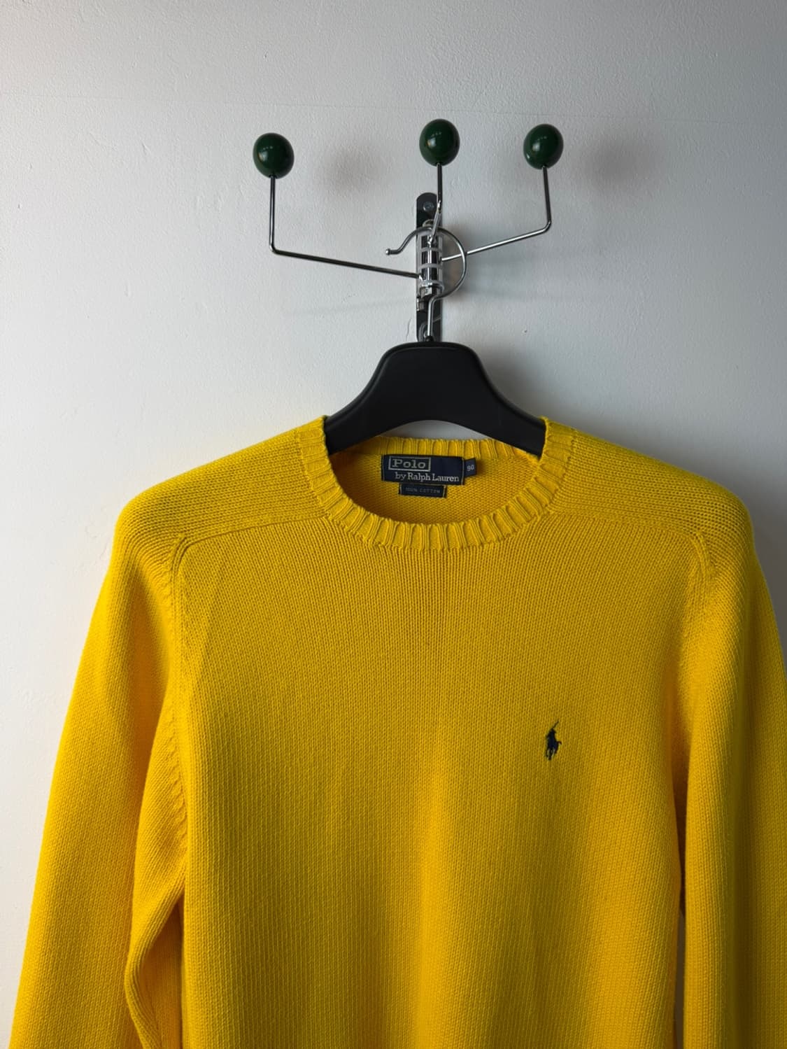 90s 폴로 랄프로렌 옐로우 코튼 니트  상품이미지2