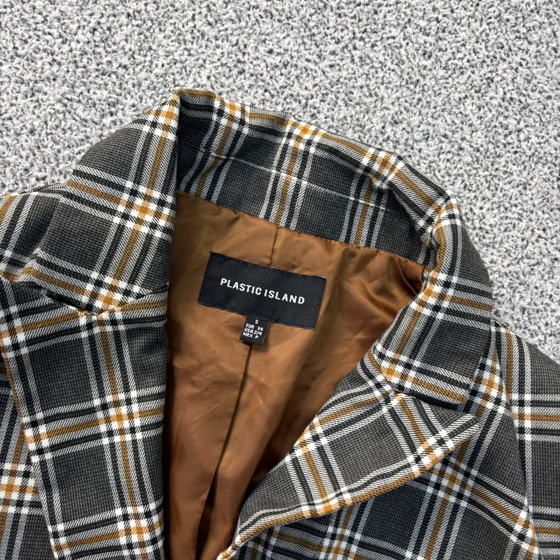 S 플라스틱아일랜드 여성 체크 자켓 0401J 상품이미지2