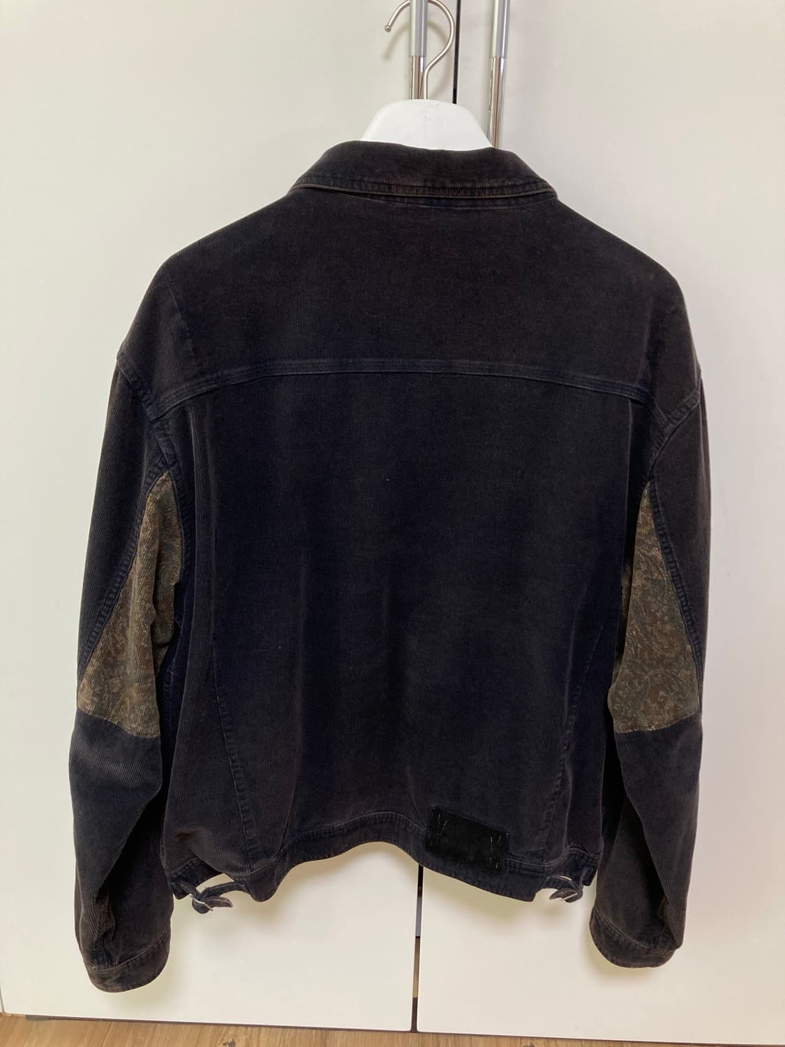 [3]폴리테루 1011 페이즐리 트러커 자켓 다크퍼플네이비 25SS 상품이미지3