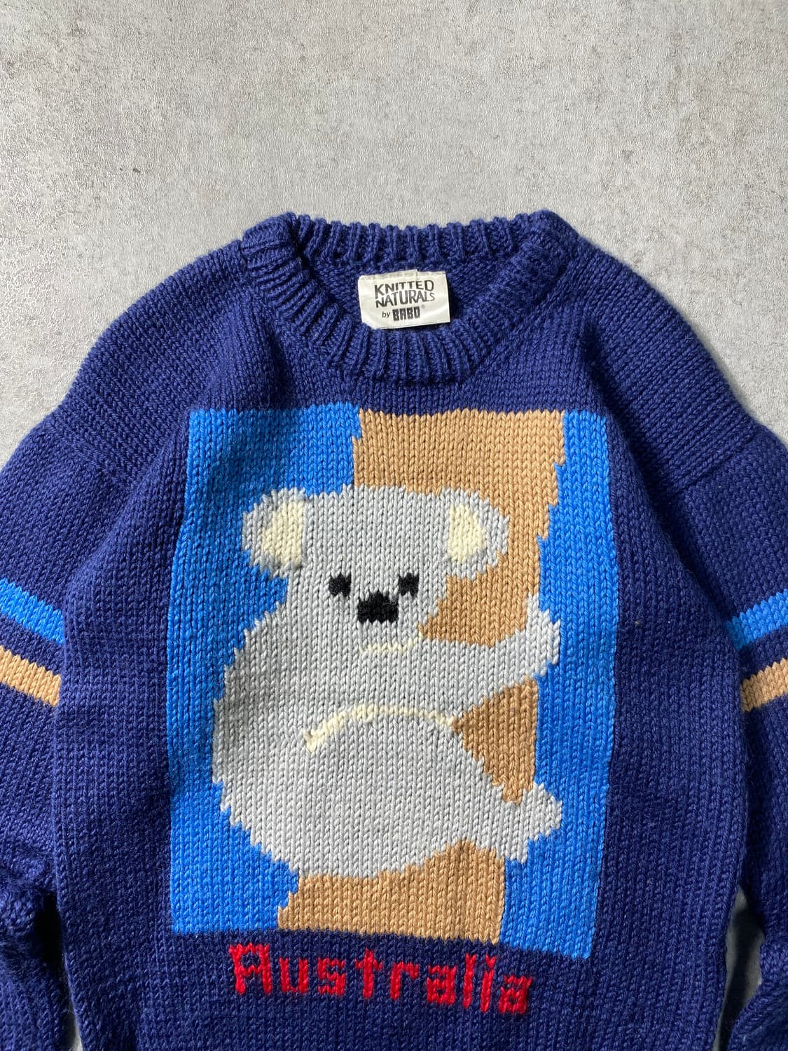 [M] 80s 오스트레일리아 빈티지  퓨어울 코알라 니트 상품이미지2