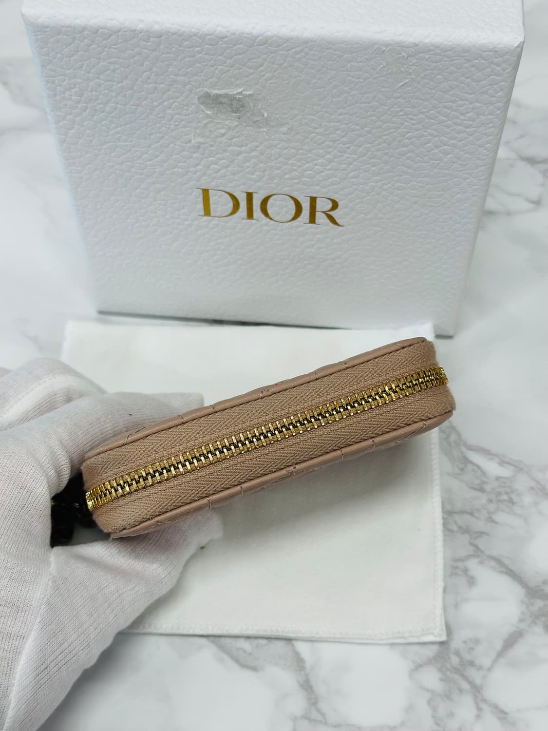 디올 레이디 하트 스티치 카드지갑 상품이미지4