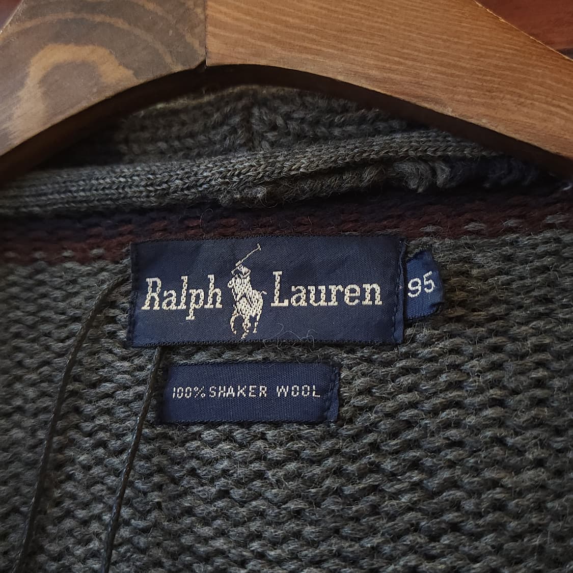 90s 폴로 랄프로렌 빅 스트라이프 샤커 울 로브 더플코트 105 상품이미지8