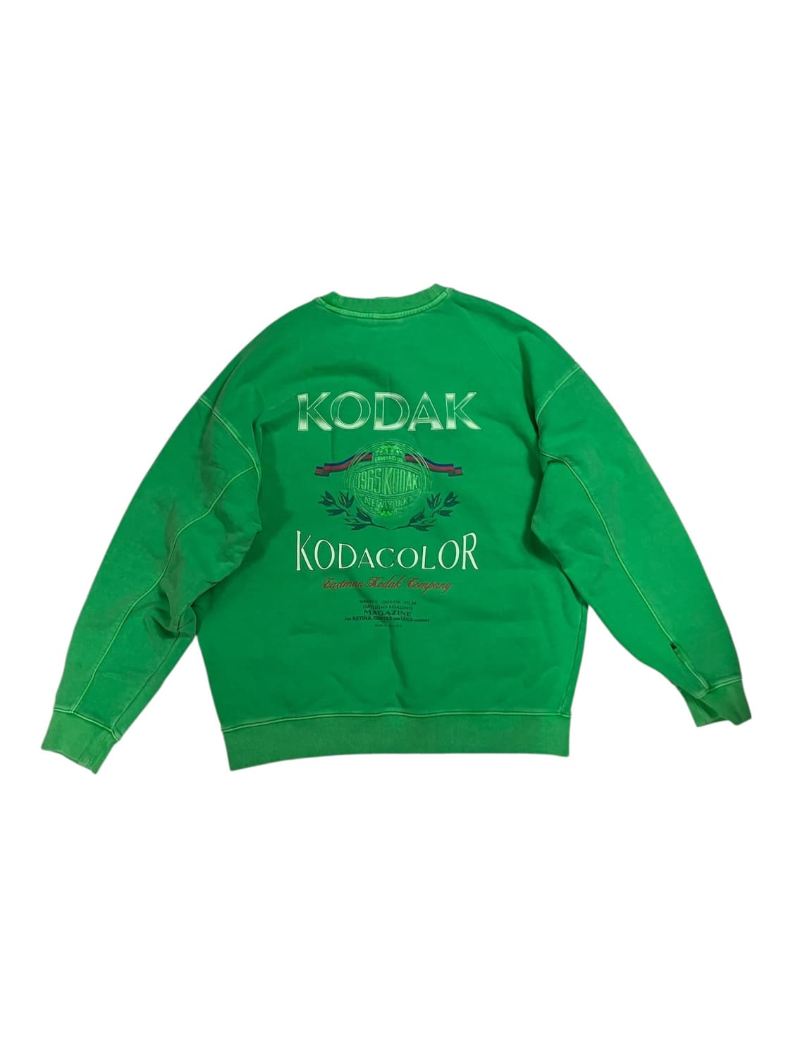 코닥 그린 면 100% 맨투맨 L 상품이미지3