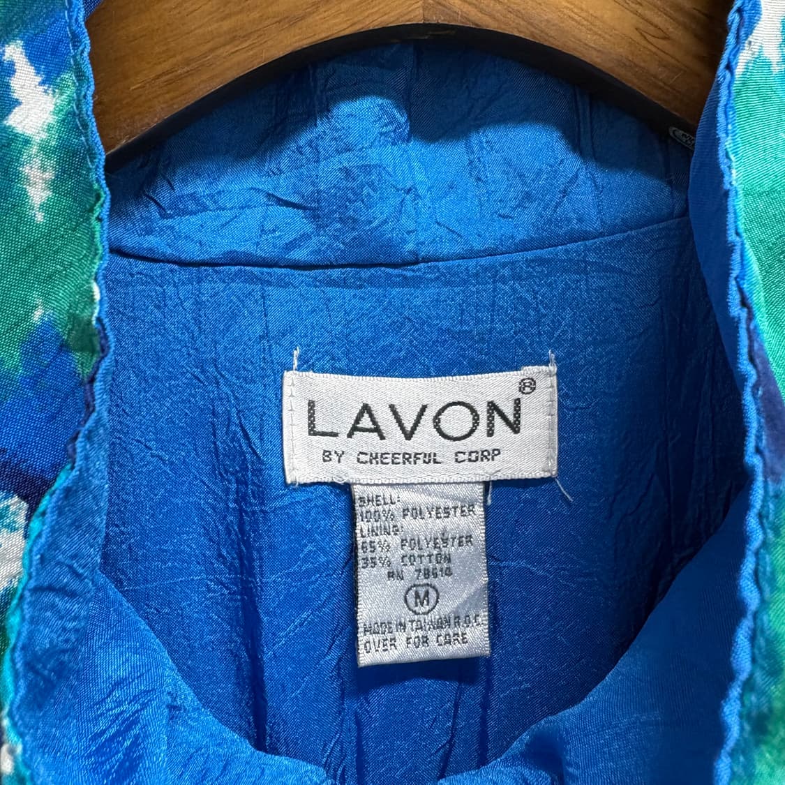 80's 드로잉 패턴 블루종 점퍼 M JPN 상품이미지3