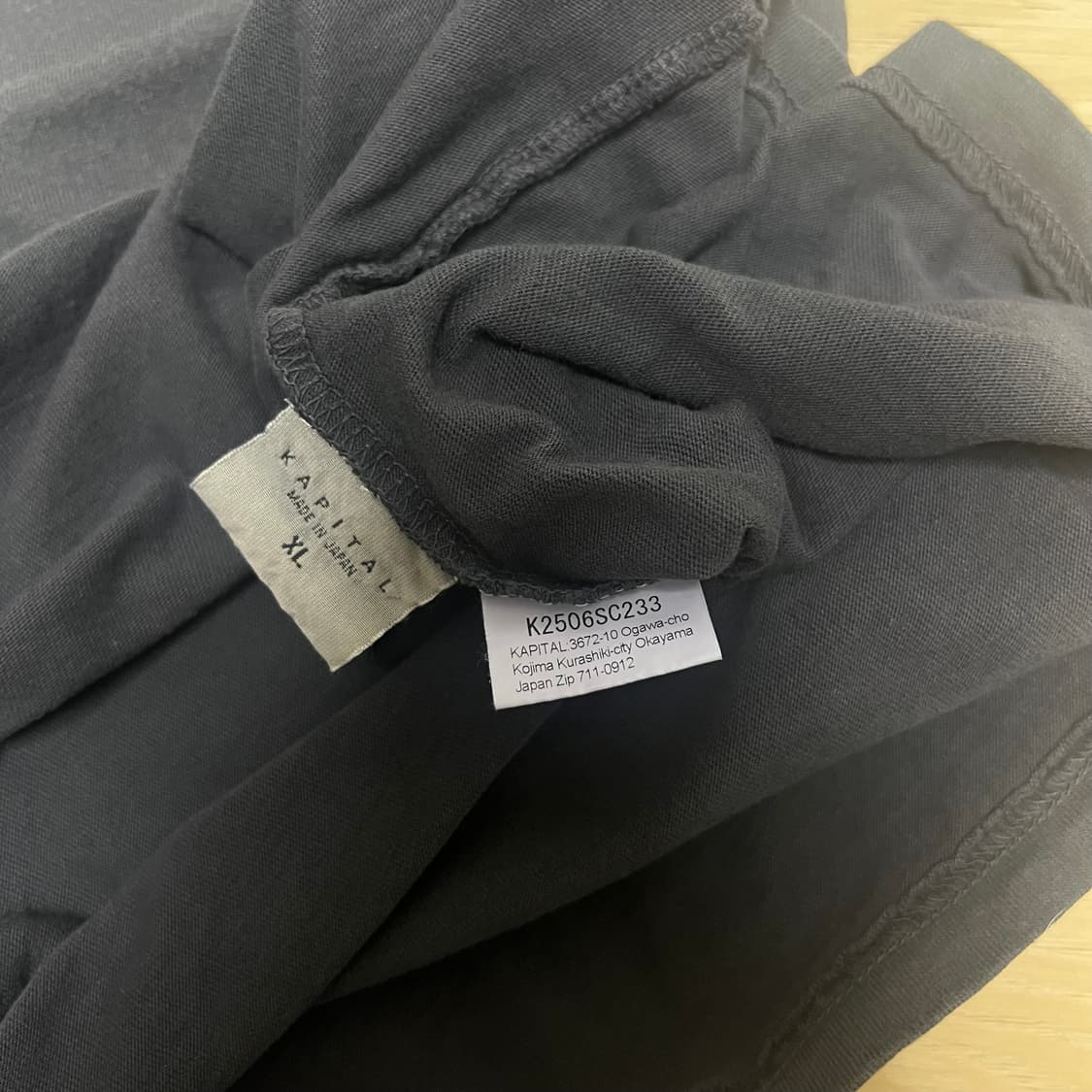 [L,XL] 캐피탈 워시드 스컬 쿠키 티셔츠 블랙 상품이미지6