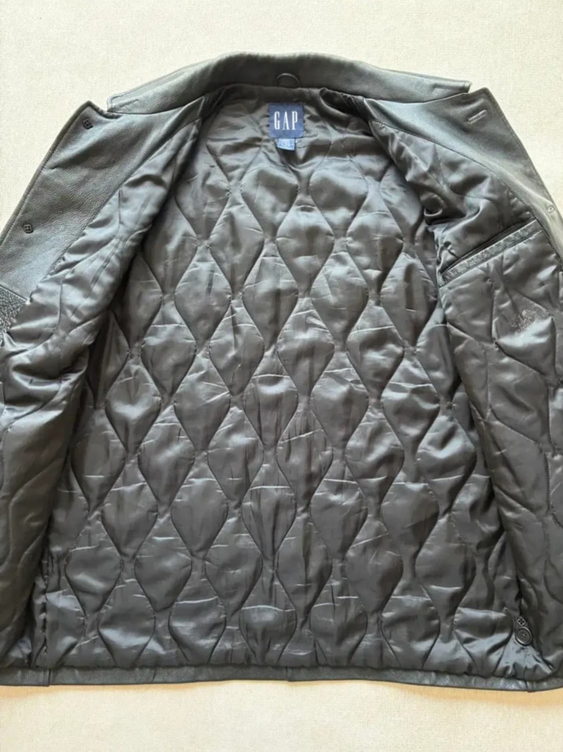 (L)올드갭 레더 카코트 상품이미지5