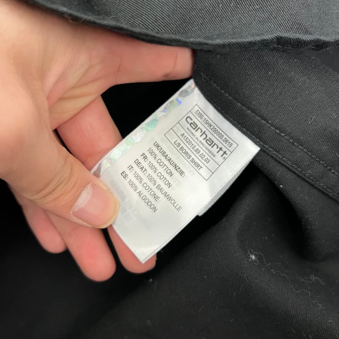 칼하트 WIP 보리스 워크 셔츠 블랙 상품이미지6