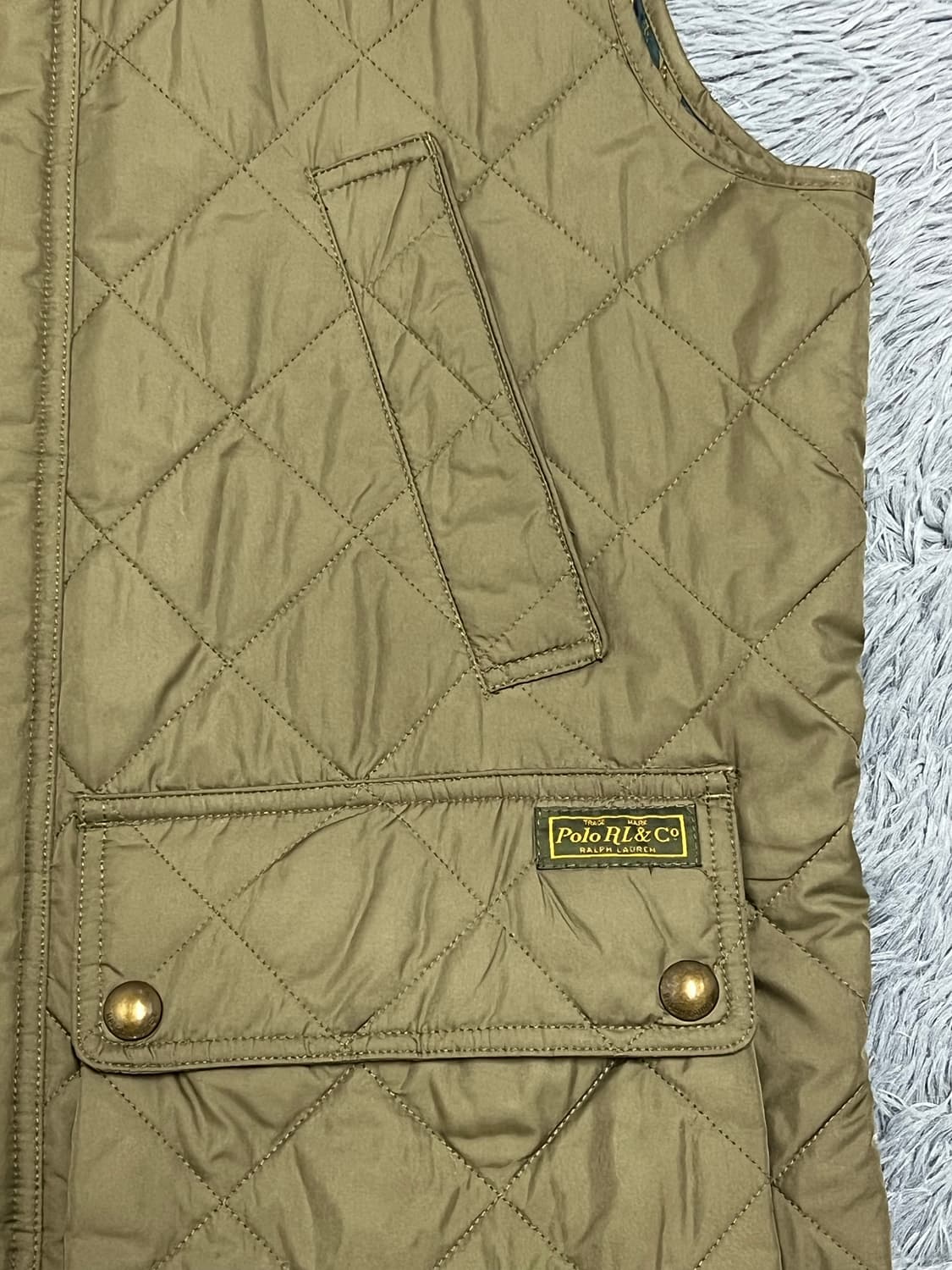 폴로랄프로렌 신형 퀄팅 카키 베스트 상품이미지3