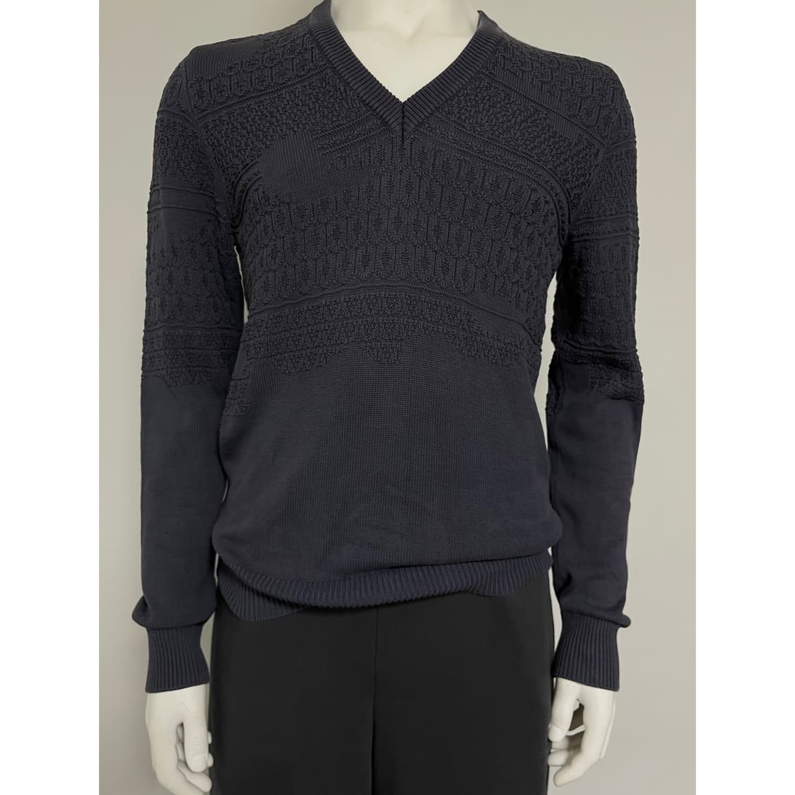 v neck pattern knit 상품이미지1