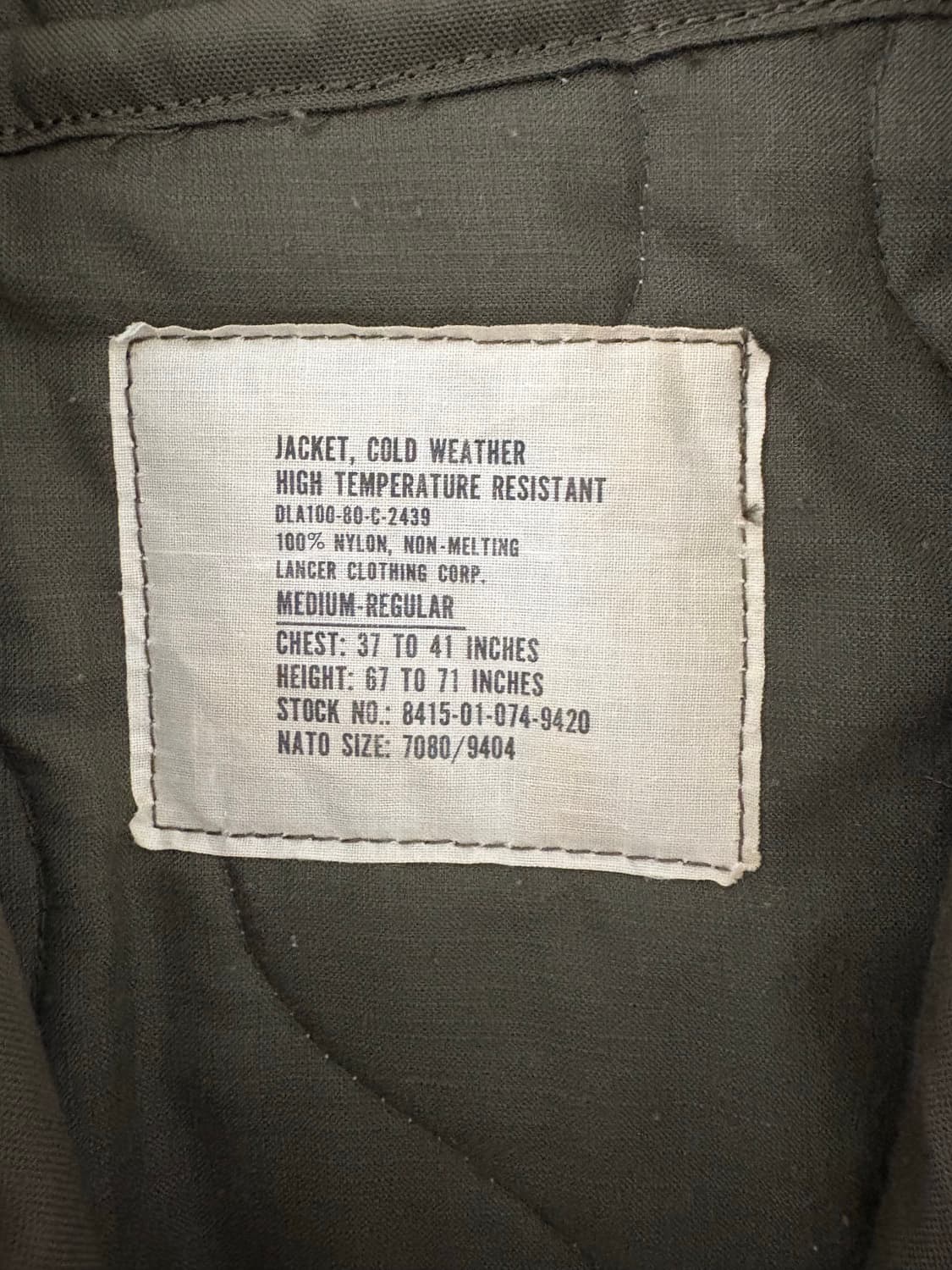 80's U.S Army cvc Tanker Jacket.  상품이미지3