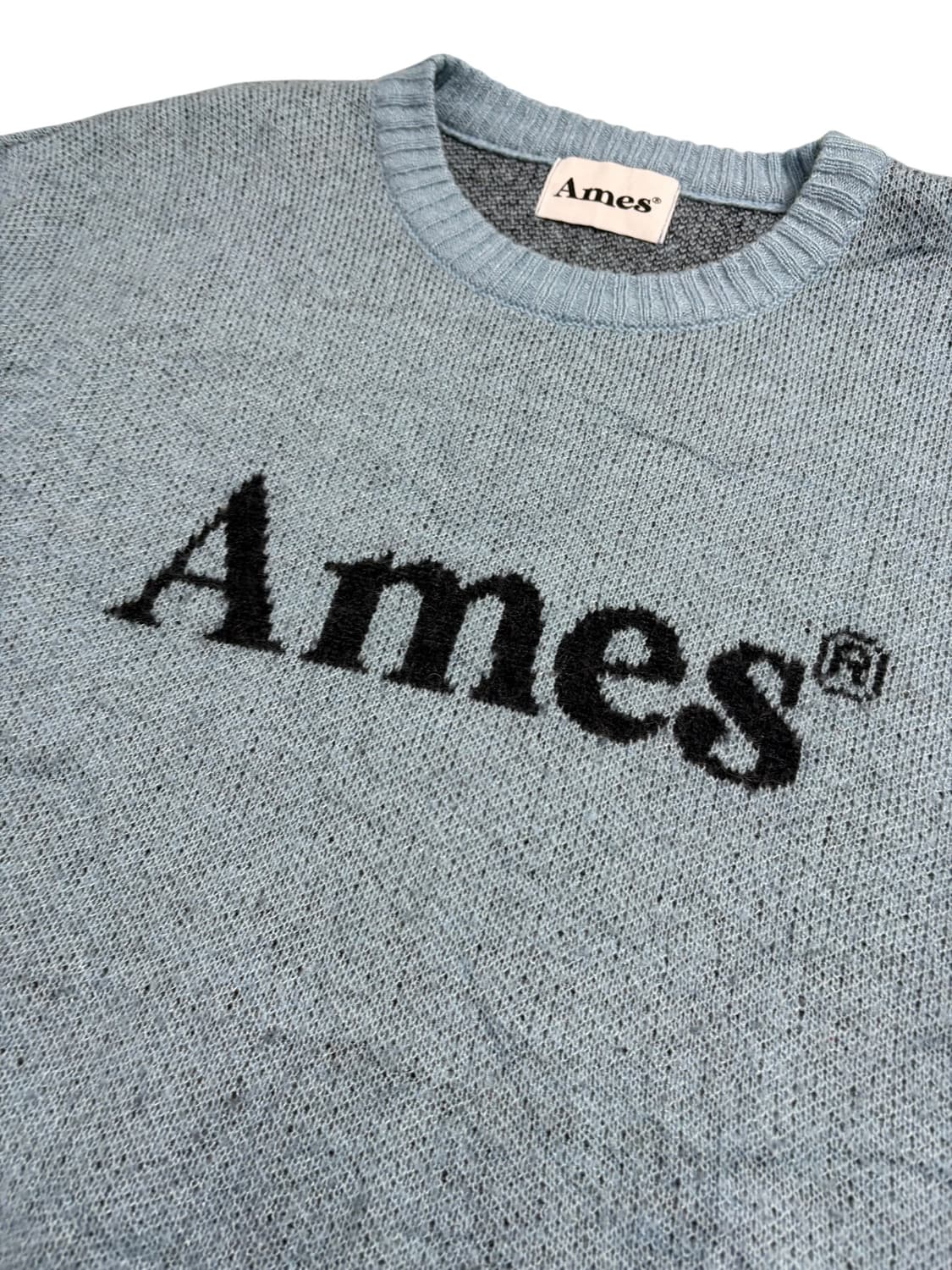 아메스 로고 니트 스웨터 소라 상품이미지5