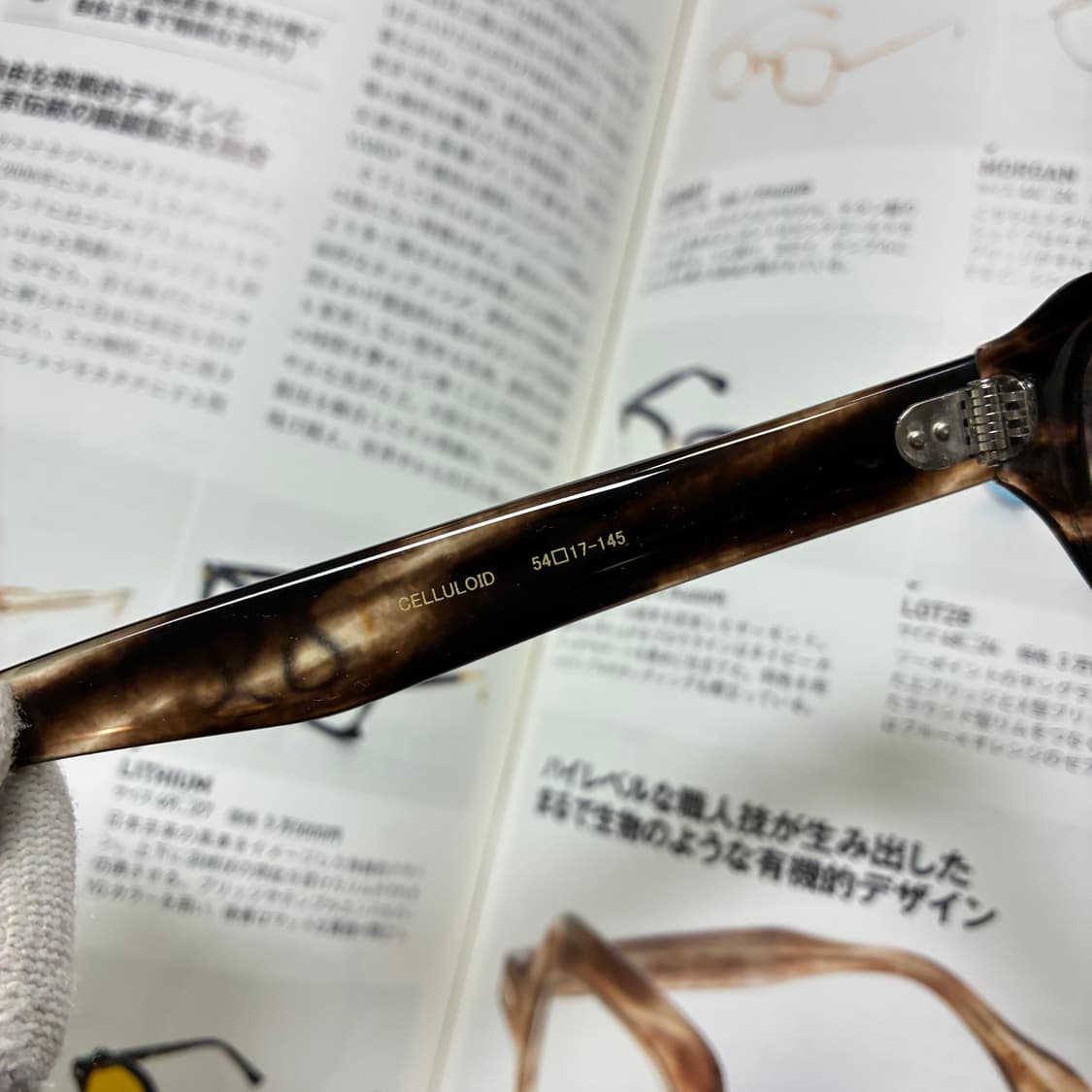 銘品晴夫作 하루오사쿠 일본 장인 셀룰로이드 뿔테 안경 상품이미지6