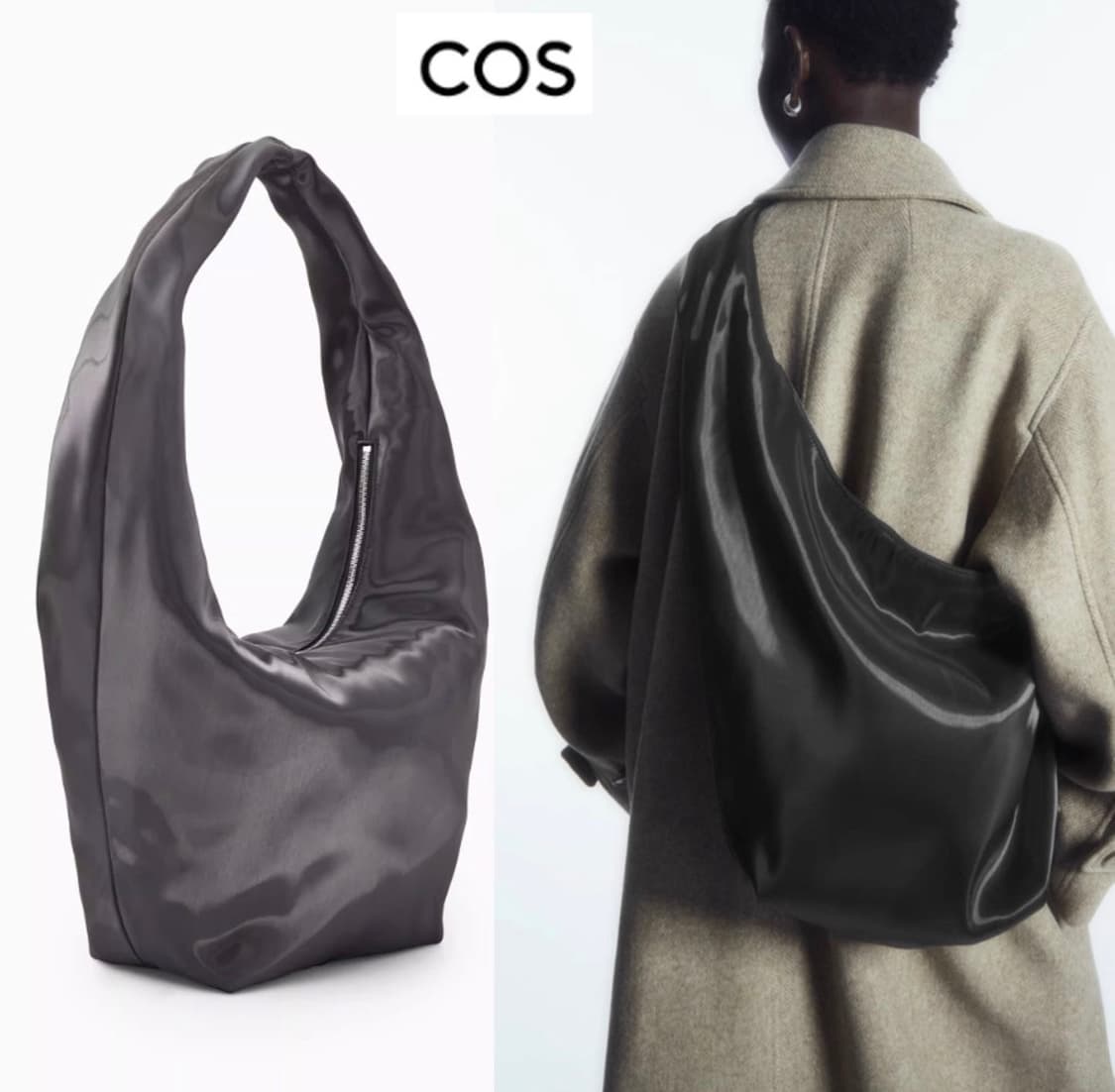 👜 COS 하이 샤인 크로스바디 백 – 네이비 상품이미지2