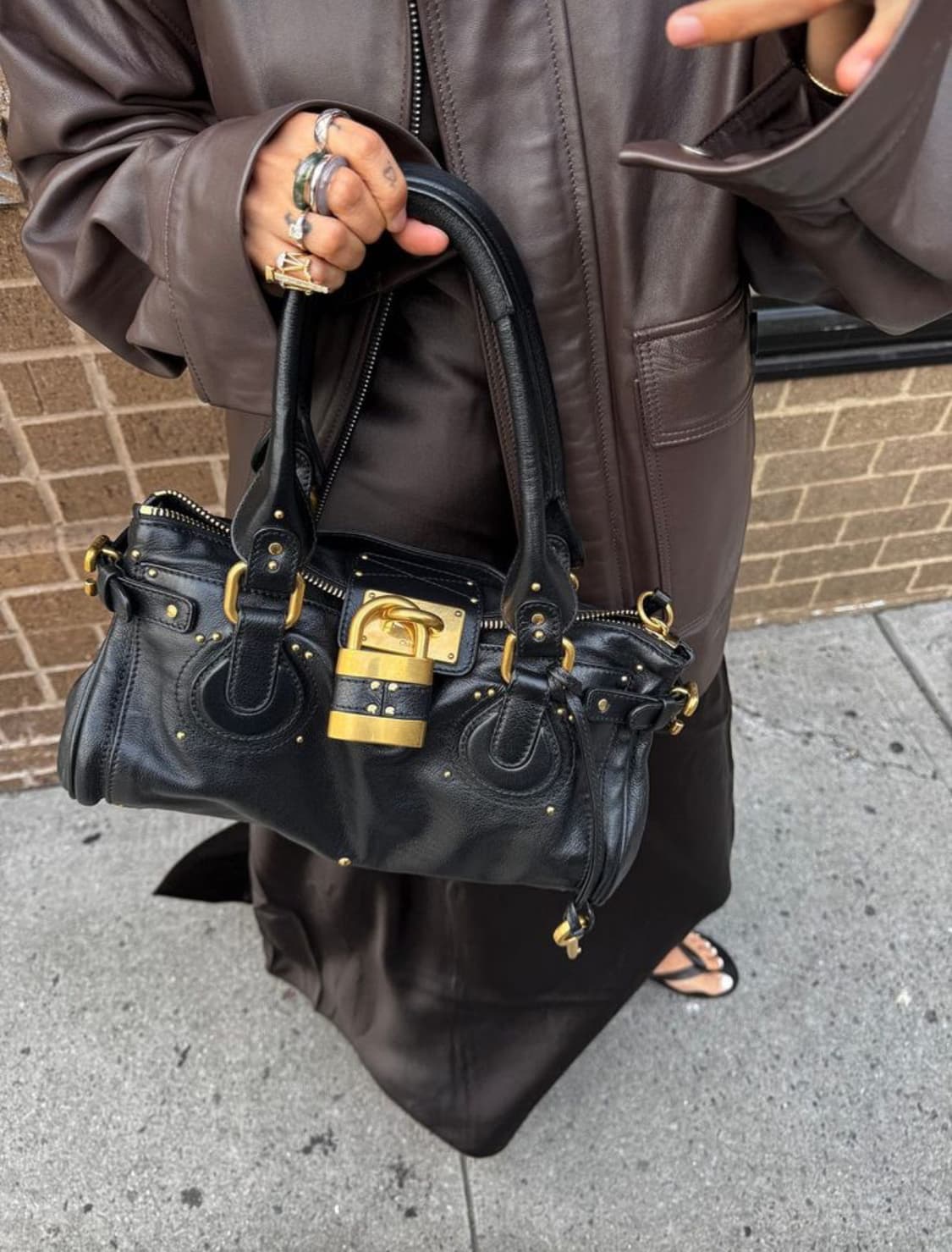 [A+ 정품] 끌로에 패딩턴백 블랙 금장 상품이미지8