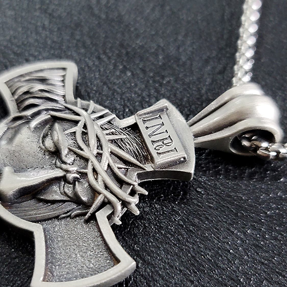 메시아 주석 천주교 기독교 펜던트 클래식 예수 남자 목걸이 상품이미지4