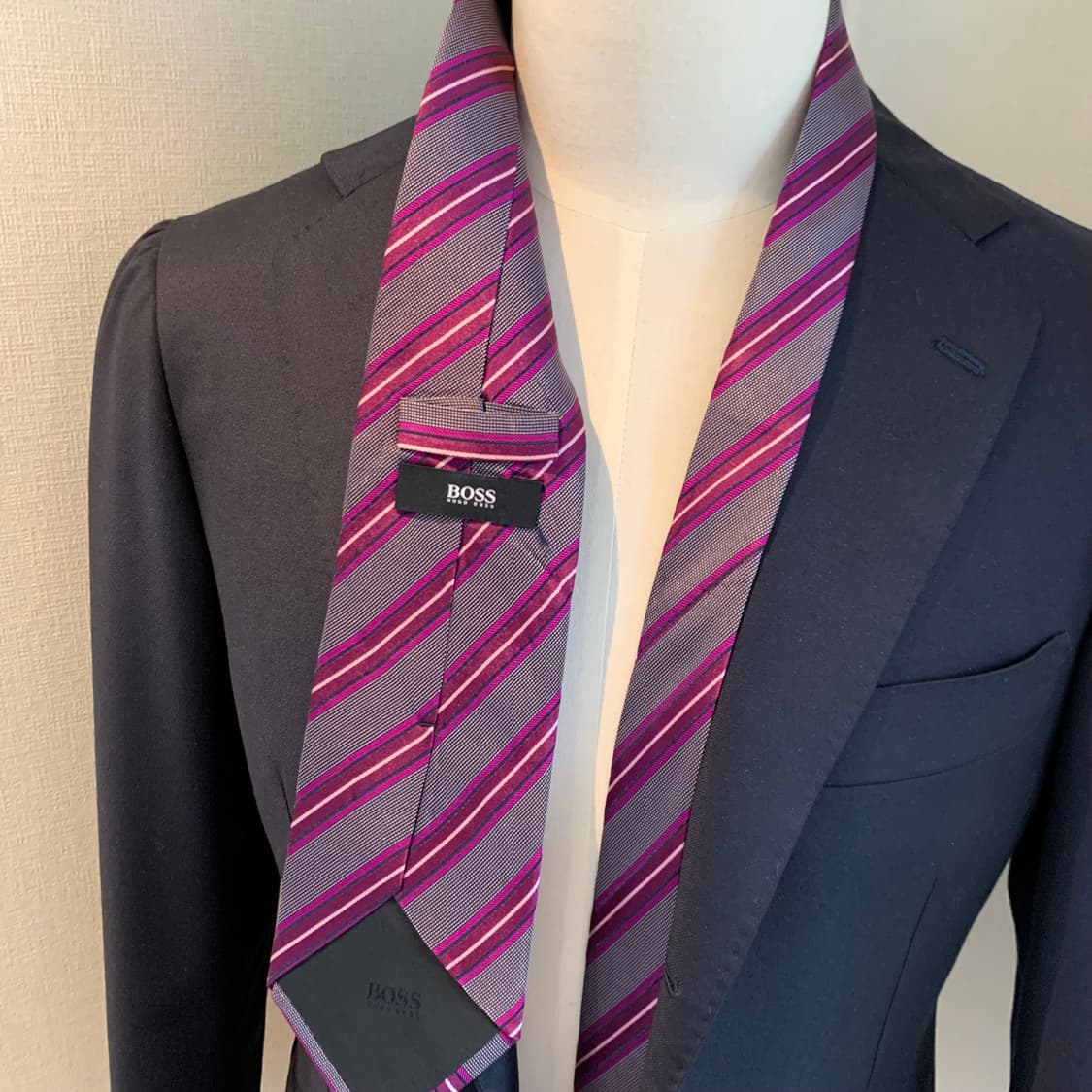 휴고보스(HUGO BOSS) 스트라이프 넥타이 명품 최상급 A+ 상품이미지2