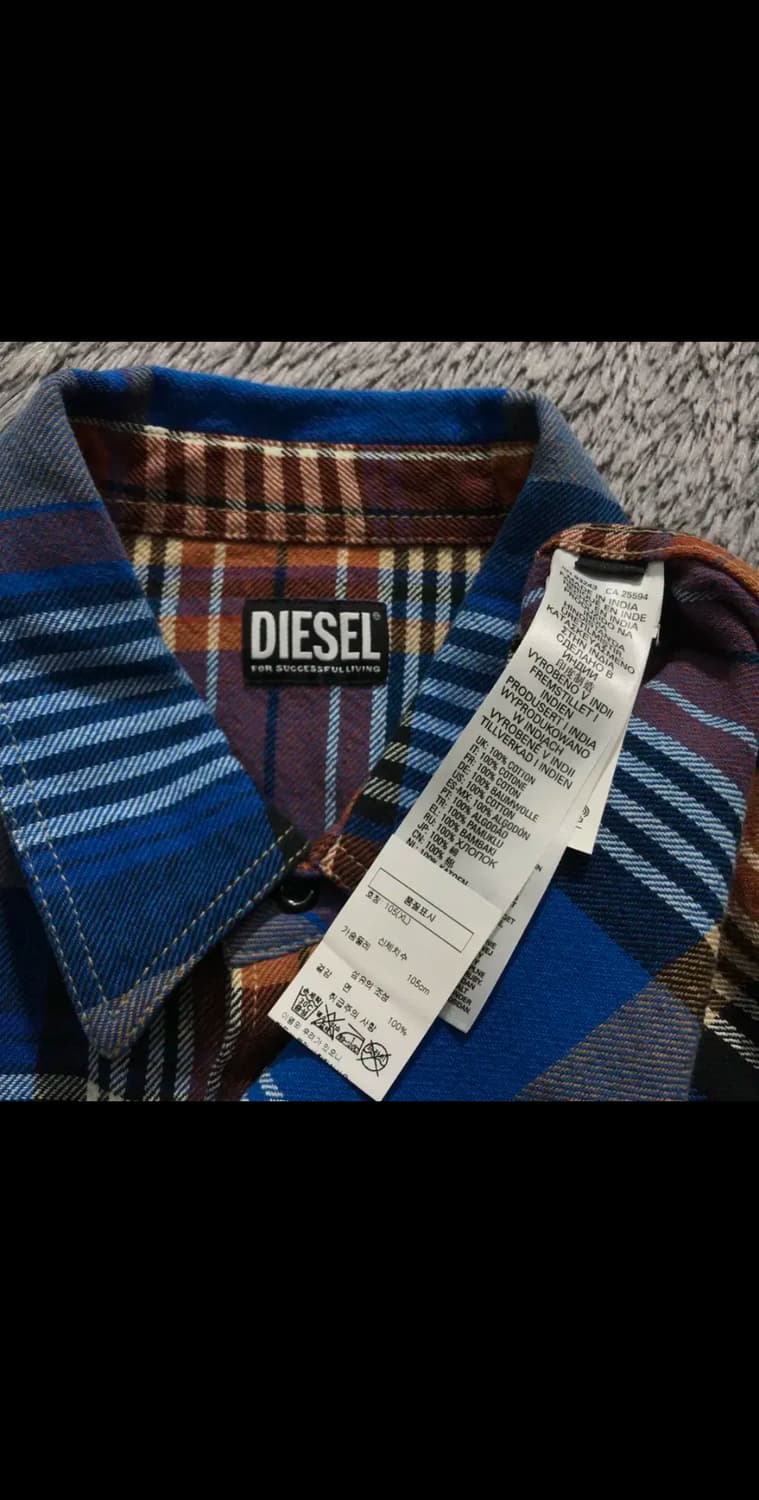 [[XL, 한글택정품] 디젤(DIESEL) 체크 셔츠 상품이미지6